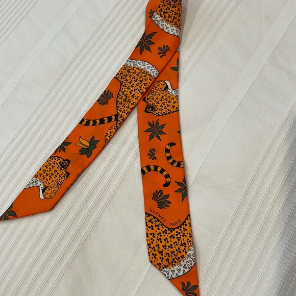 Hermes Twilly Scarf- Leopard Print